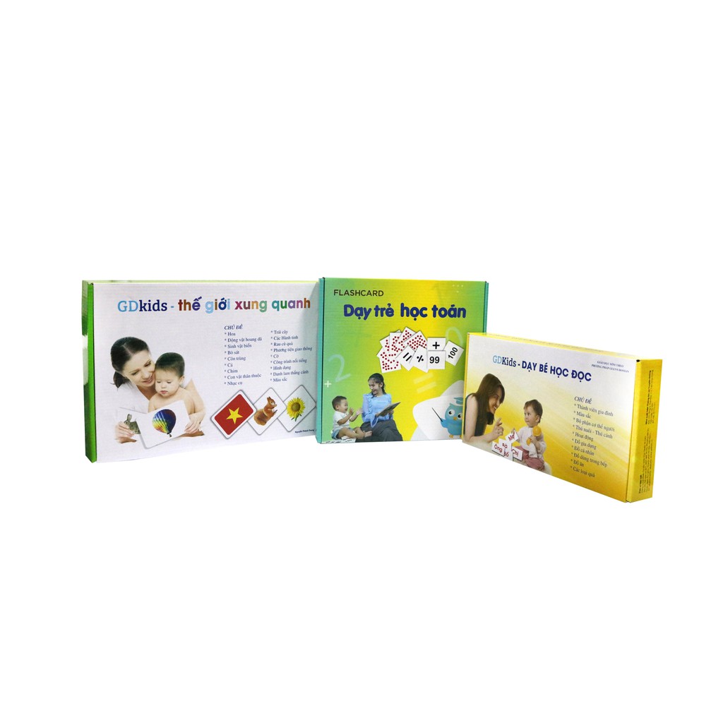 Flashcard - Combo Glenn Doman 459 Thẻ - Chuẩn Hoa Kỳ - Tặng App học song ngữ GDKids 399k