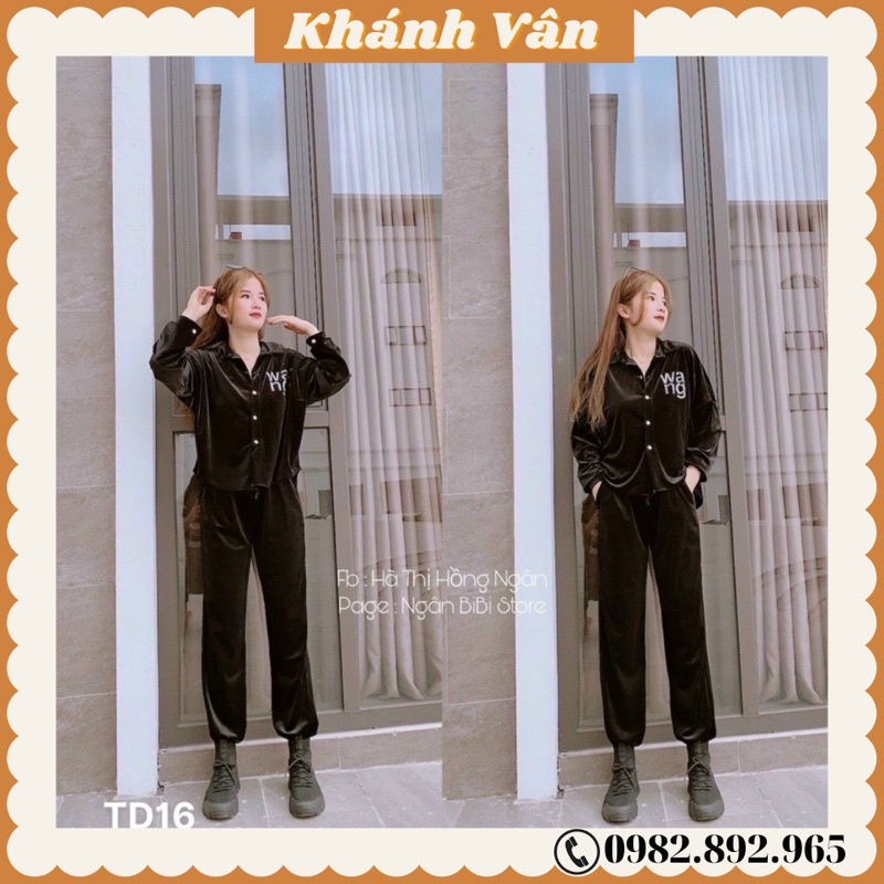 Bộ mặc nhà, bộ nhung đính kim sa hàng loại 1