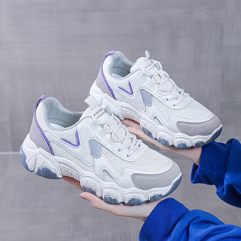 Giày thể thao IELGY thoáng khí màu sắc thời trang phong cách Hàn Quốc dành cho nữ