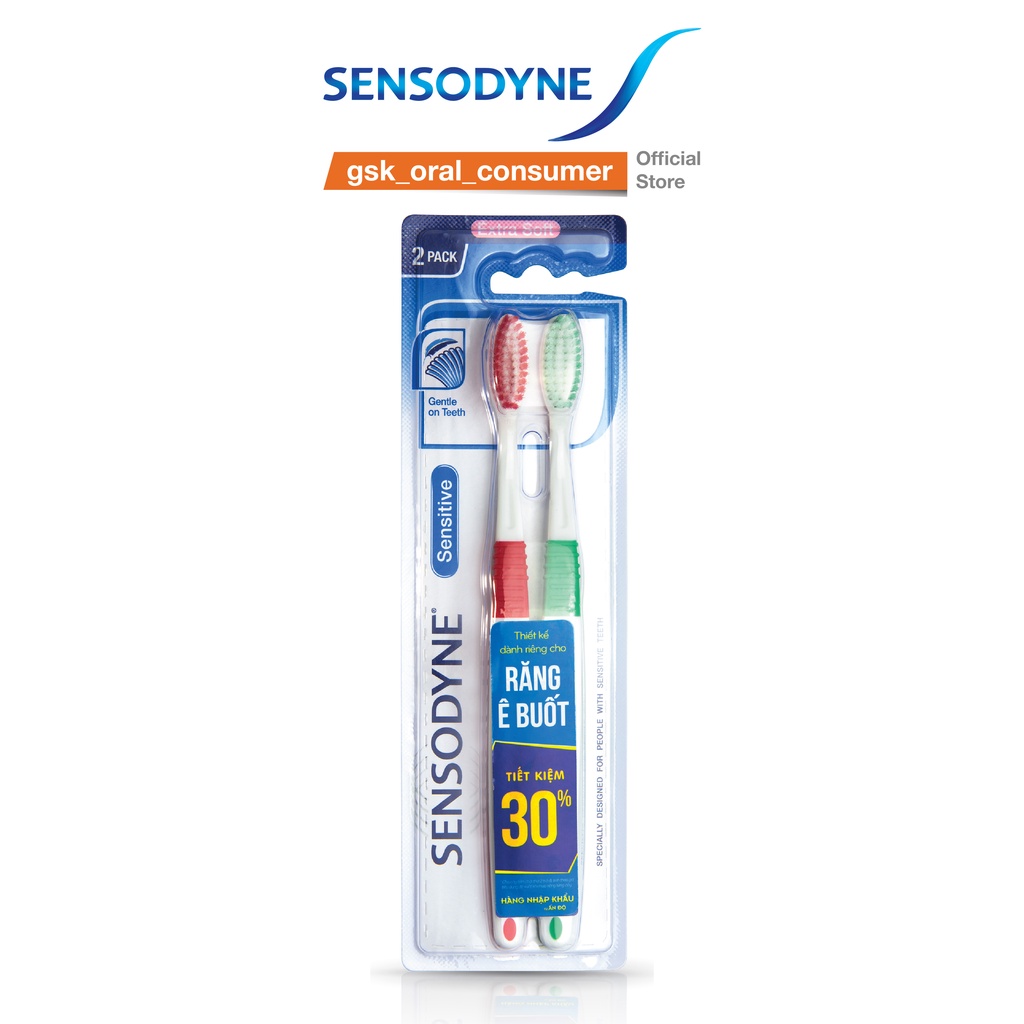 Bộ 2 bàn chải đánh răng Sensodyne Ultra Sensitive Ex Soft