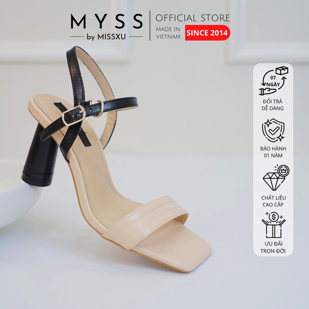 Giày sandal quai ngang chần chỉ 8cm Myss - SD134