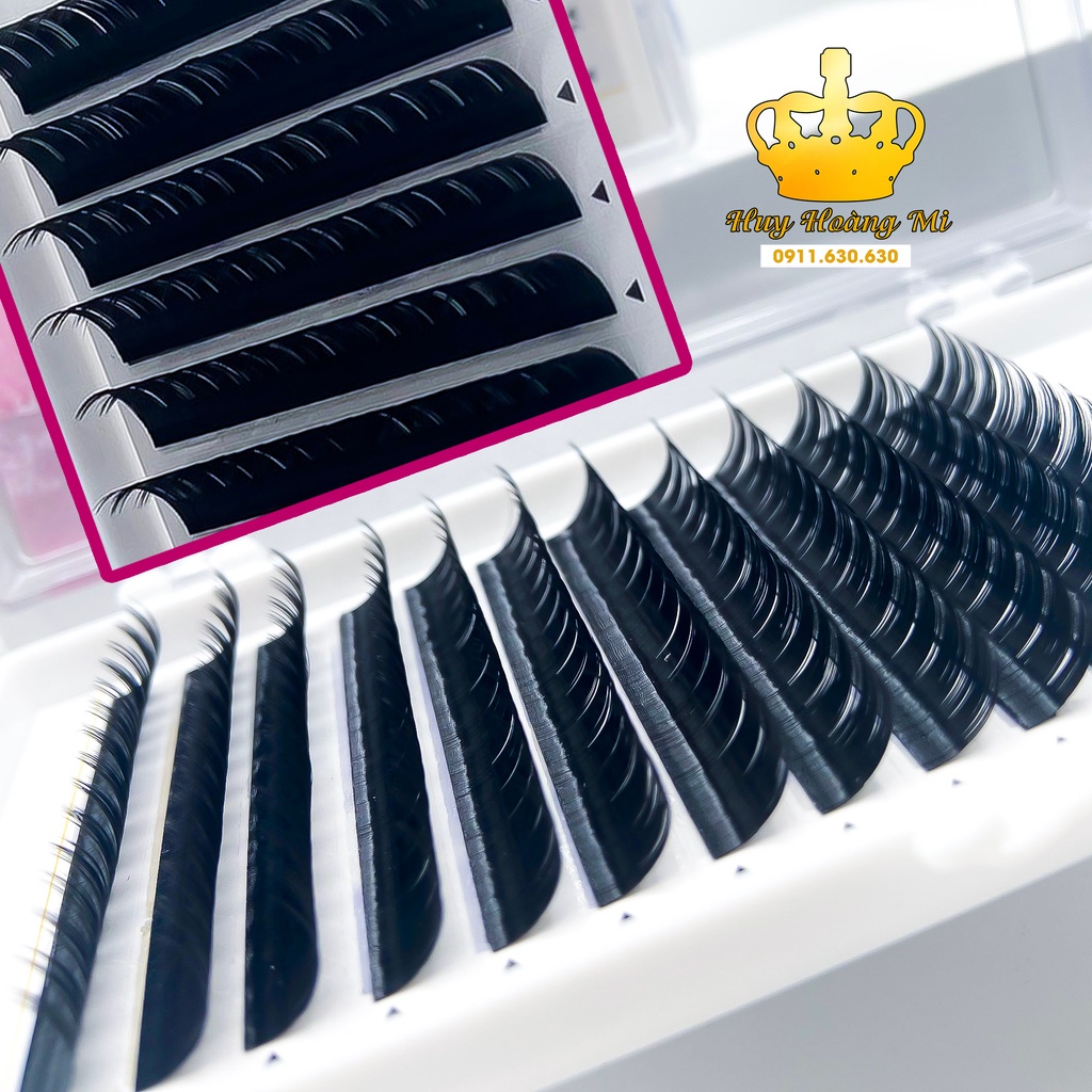 Mi hoa hồng đen mi hoa sơn trà (Dày 0,07mm)_Mi Diamond cao cấp_dụng cụ nối mi_Huy Hoàng Mi