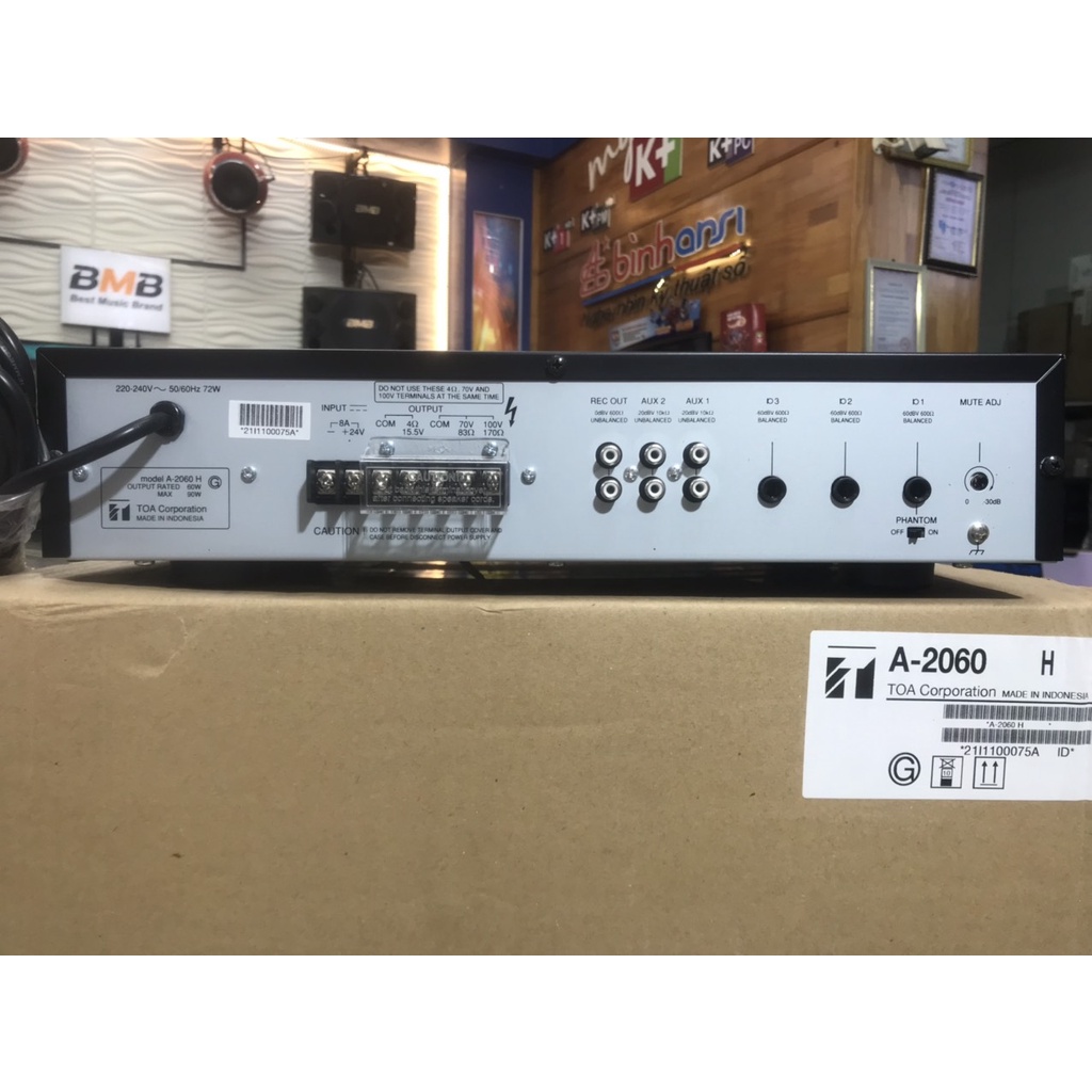 Toa A-2060 H, Amply tăng âm truyền thanh 60W, âm thanh thông báo, hội trường quán cafe