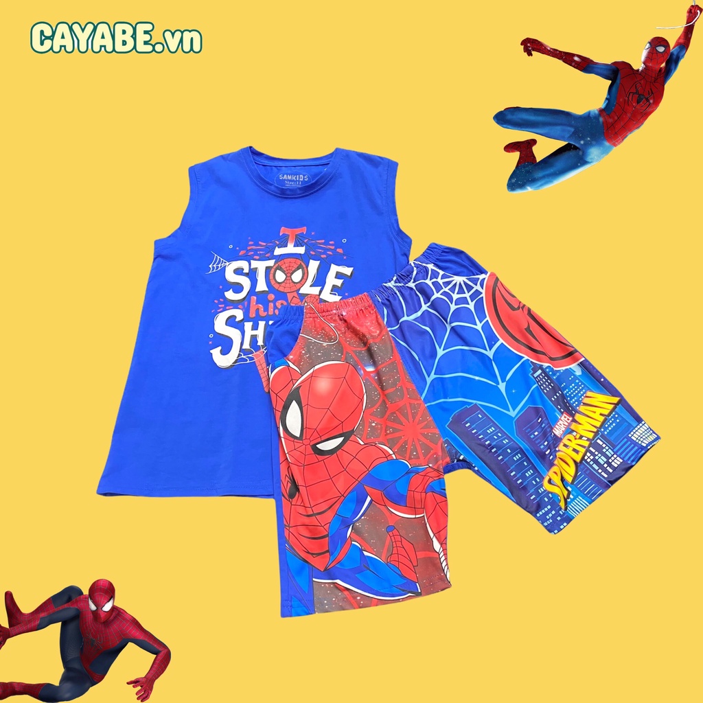 ĐỒ BỘ CHO BÉ TRAI CAYABE BA LỖ NGƯỜI NHỆN SPIDERMAN (QUẦN ÁO TRẺ EM)