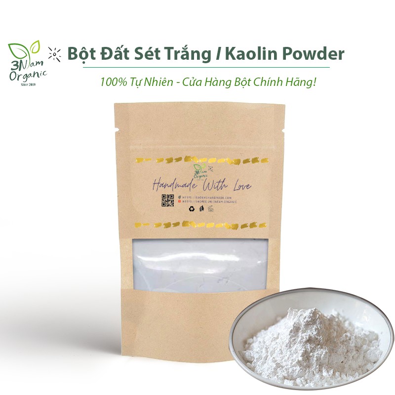 Bột Đất Sét Trắng (Kaolin) - 3nfam.organic MP Handmade