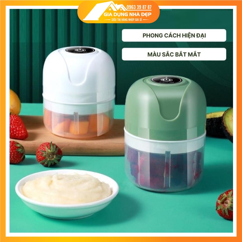 Máy Xay Tỏi Ớt Cầm Tay Mini Cực Tiện Lợi - Tháo Lắp Vệ Sinh Dễ Dàng Sau Khi Sử Dụng - Gia Dụng Nhà Đẹp Giá Sỉ