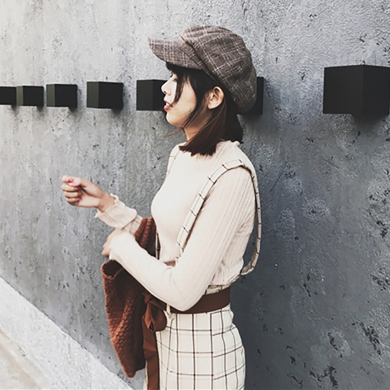 Mũ chất liệu cotton phong cách Newsboy thời trang