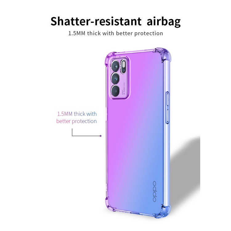 Ốp lưng Oppo Reno 6Z 5G / Reno 8T 5G dẻo đa sắc lồi 4 góc chống sốc chống va đập thời trang cao cấp