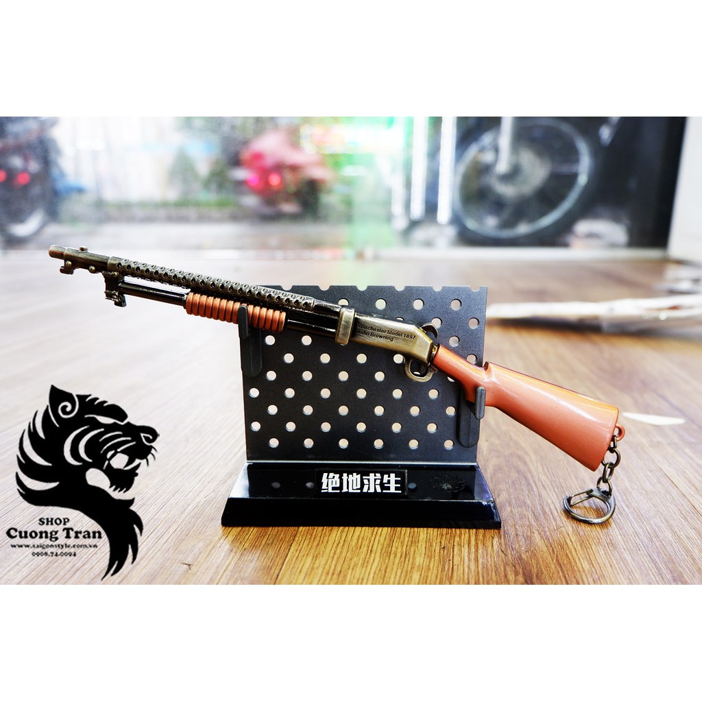 [HOT- Mua 1 cây lớn tặng 1 cây nhỏ] - Móc khóa mô hình Game PUBG_S1897-22.5cm (Tặng kèm giá đỡ)