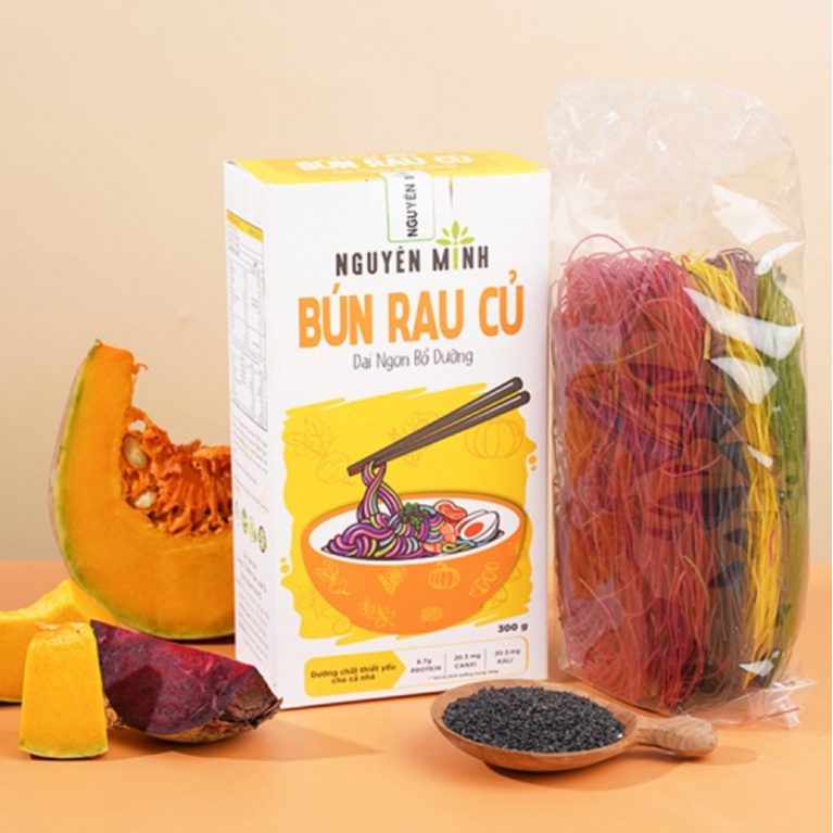 Bún rau củ dinh dưỡng cho bé ăn dặm, bún khô tiện lợi hộp 300gr