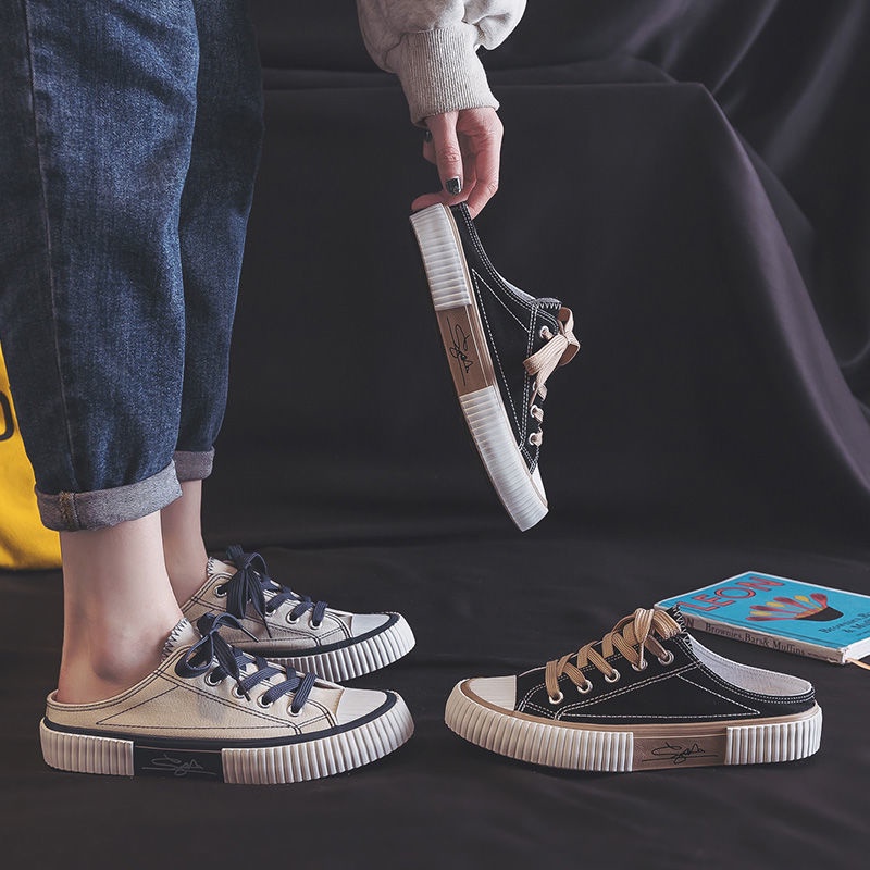 Giày thể thao vải canvas không gót 2022 dễ phối đồ hợp thời trang cho nữ