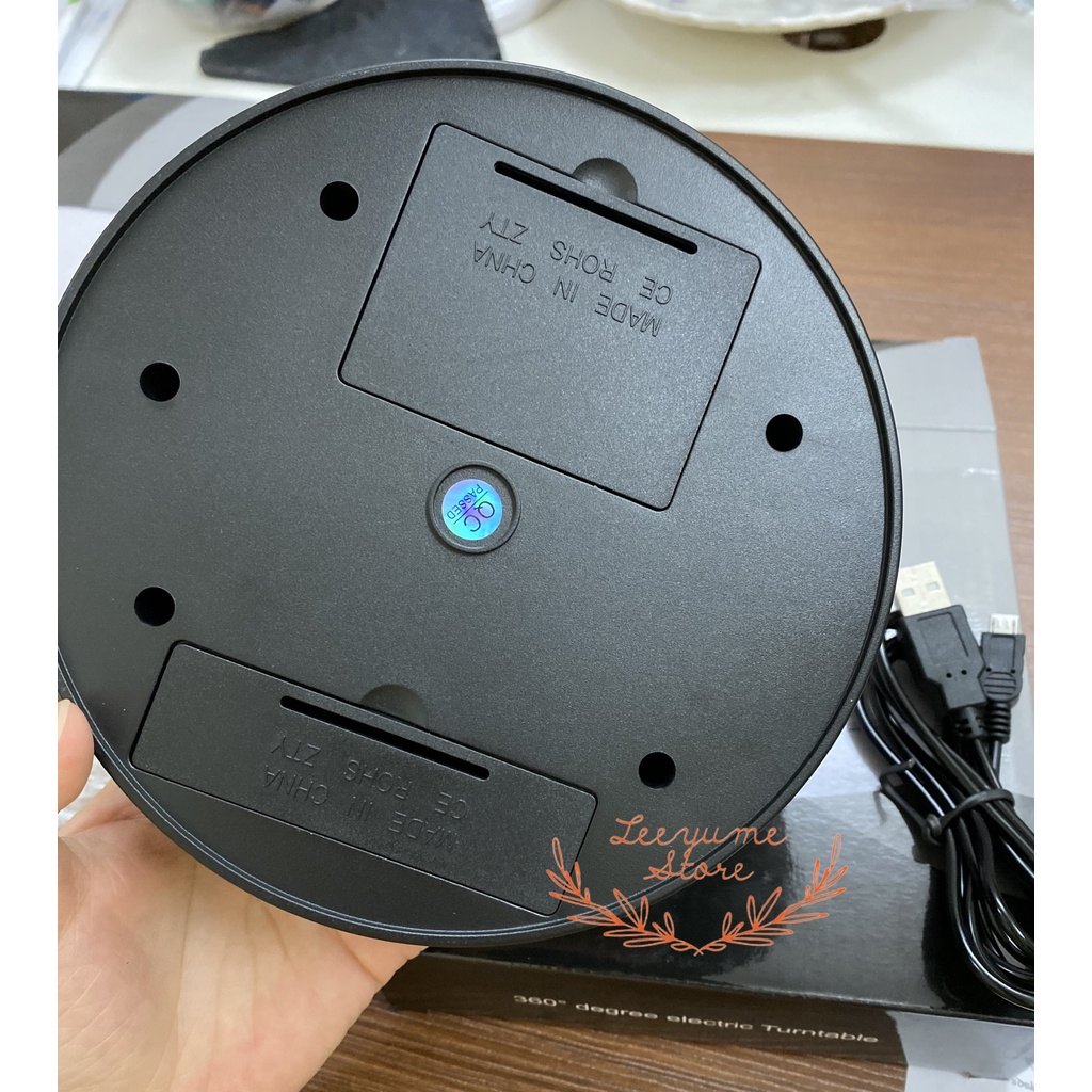 ĐẾ XOAY 360* HỖ TRỢ CHỤP ẢNH VÀ QUAY VIDEO SẢN PHẨM SZ 15CM CHỊU LỰC 5KG, SẠC USB - BẢO HÀNH CHÍNH HÃNG