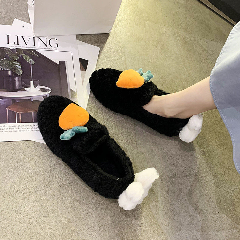 Giày Lười Lót Nhung Lông Cừu Ấm Áp Đế Bệt Thời Trang Mùa Đông Phong Cách Hàn Quốc Dành Cho Nữ | BigBuy360 - bigbuy360.vn