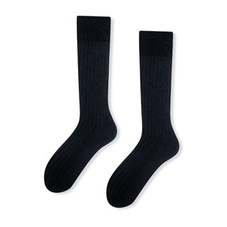 Tất cổ cao sọc đôi - Đen