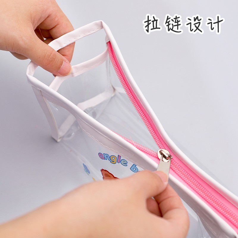 Túi bút trong suốt in hình dễ thương HH BUKA 20.5*12.5cm