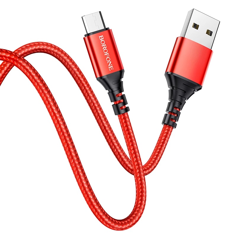 Cáp sạc nhanh BOROFONE BX54 tuỳ chọn 3 cổng sạc typeC / LN / microUSB - bọc dù chống gập chống đứt (Màu ngẫu nhiên)