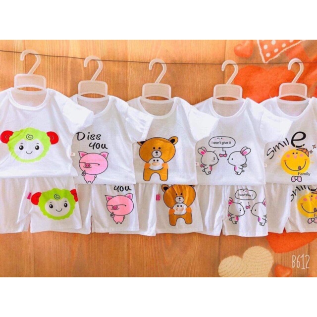 Set bộ bé trai 25 bộ cộc tay cho bé