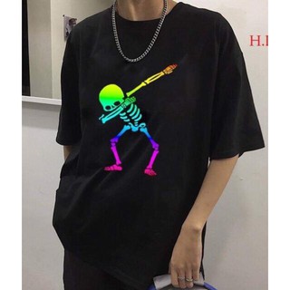 Áo thun phản quang unisex in bộ xương chill - atpq