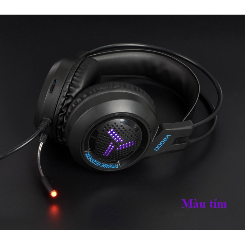 Tai nghe gaming chụp tai V2000 chuyên phòng game cổng USB âm thanh 7.1 kết nối có đèn led MIC,ÂM THANH -dc3422 | BigBuy360 - bigbuy360.vn