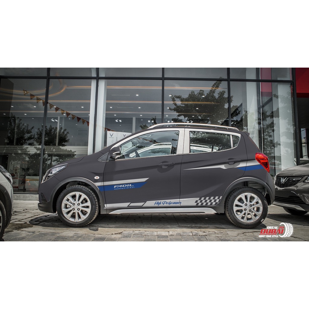 Tem sườn xe Fadil màu xám thể thao