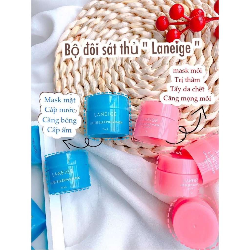 COMBO MẶT NẠ NGỦ MẶT VÀ NGỦ MÔI LANEIGE MINISIZE