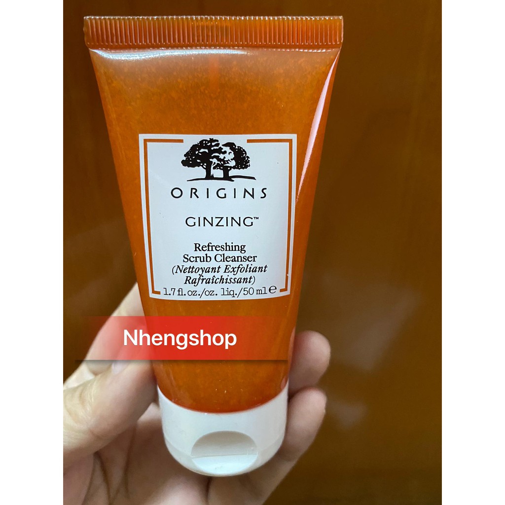 Sữa rửa mặt tẩy tế bào chết Origins GinZingTM Refreshing Scrub Cleanser