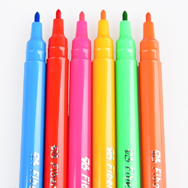 Bút lông màu Fiber Pen 𝑻𝒉𝒊𝒆̂𝒏 𝑳𝒐𝒏𝒈 Colokit | FP-01 [vỉ 12 màu]