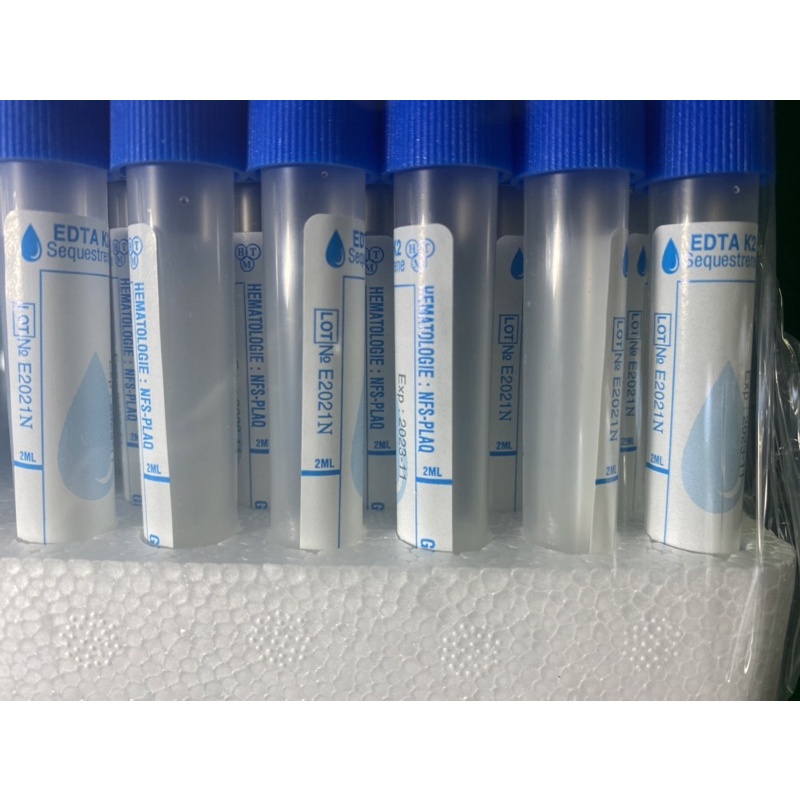 Ống  nghiệm nhựa chống đông máu EDTA - HTM