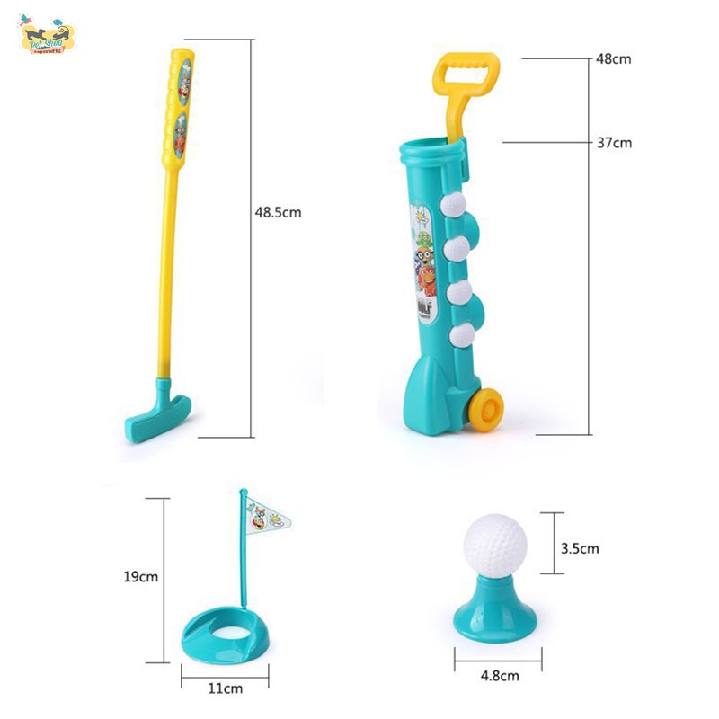 Bộ Đồ Chơi Đánh Golf Mini Kèm Bánh Xe Dành Cho Trẻ Em