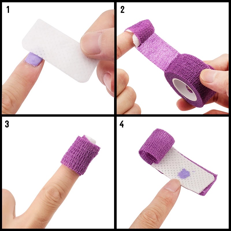 Băng Quấn Ngón Tay Co Giãn Tự Dính Bằng Vải Không Dệt / Thoáng Khí Chống Thấm Nước Bảo Vệ Khớp /