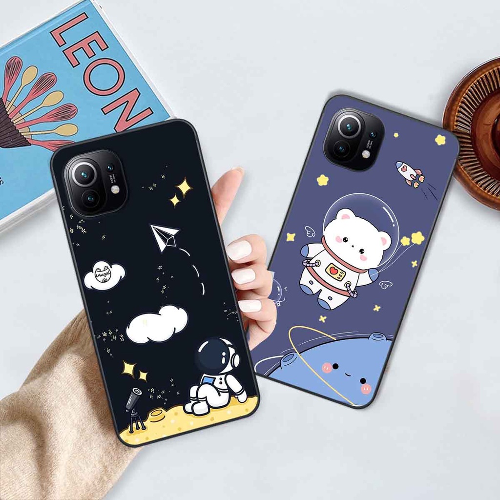 Ốp Xiaomi Mi 11 / Mi 11T / Mi 11 Lite in hình vũ trụ, phi hành gia bầu trời cute dễ thương