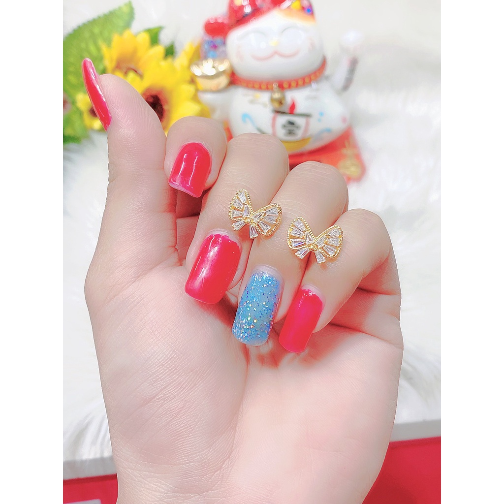 Bông tai nữ - phụ kiện nail đính đá UHA , chuôi cài chắc chắn, kiểu dáng hiện đại, thu hút, sang trọng B1214136T-85