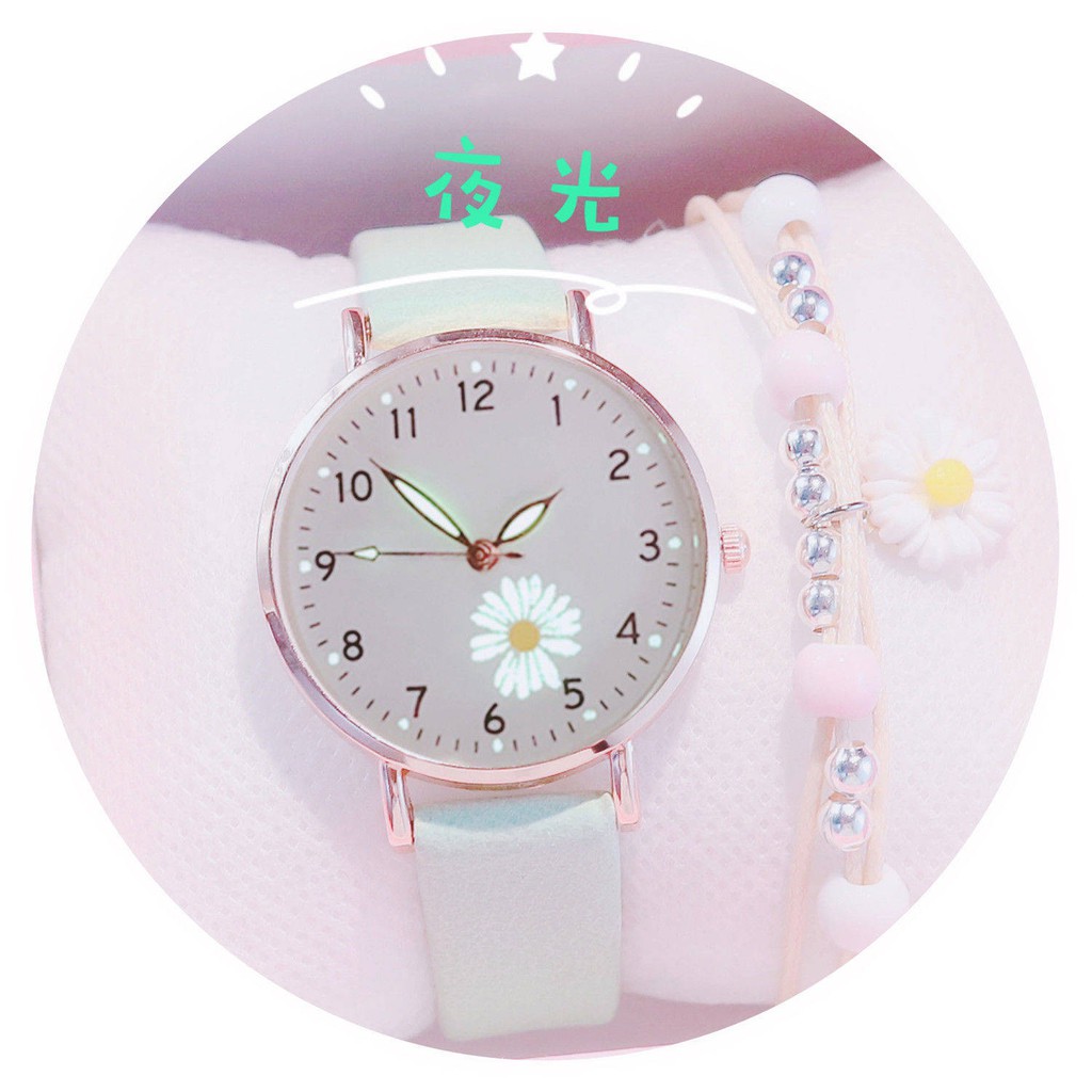 tử hồ Star Night Light Girl Heart Watch Nữ sinh viên Nữ thần dễ thương Nhật Bản bạn gái hai hoặc ba đứa trẻ bình thư