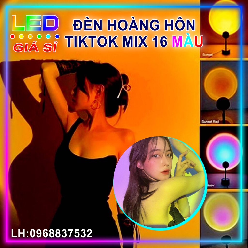 Đèn rọi hoàng hôn, đèn sunset trang trí, dercor phòng