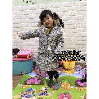 Áo Khoác Phao Bé Gái BabyGap Hoa Nhí Grey