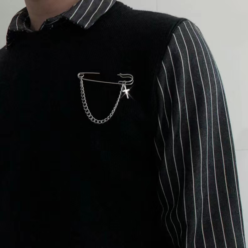 iF YOU Ghim CàI ÁO HìNh MặT CườI ĐíNh NgọC Trai Giả ThờI Trang Cho Nữ