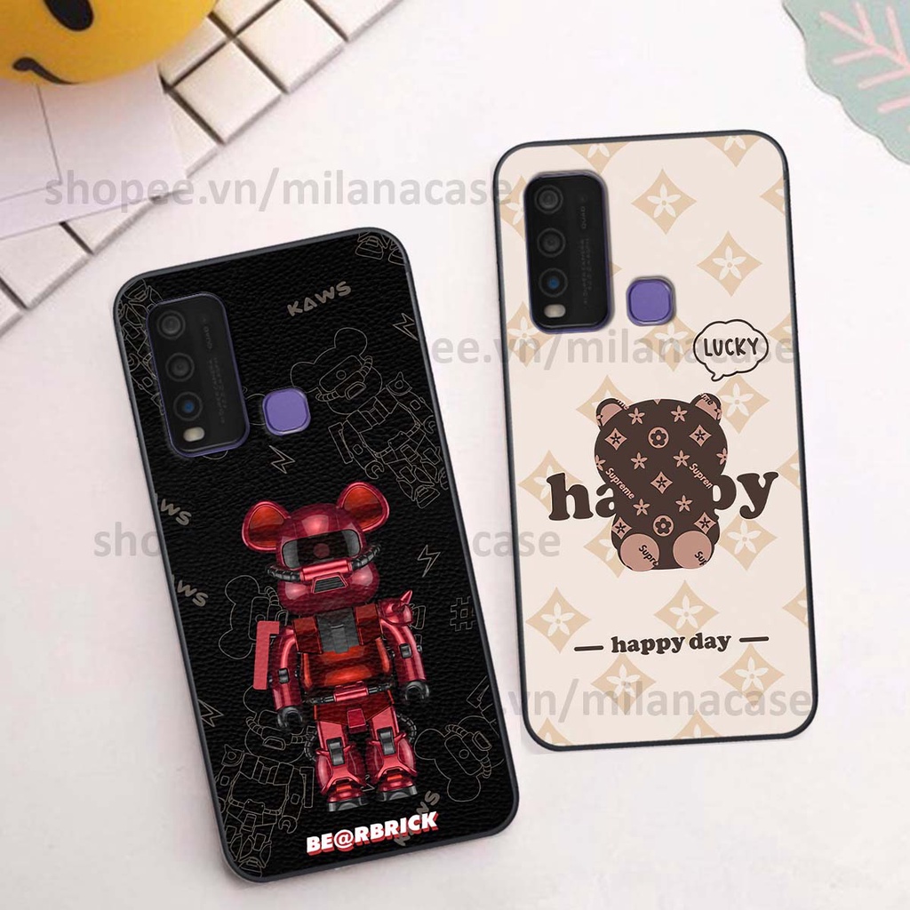 Ốp Vivo Y30 / Y50 gấu be@rBrick gấu Teddy Kaws siêu đẹp, phong cách, cá tính