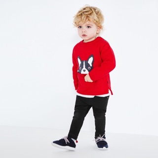 Áo len Zara hình đầu chó bé trai