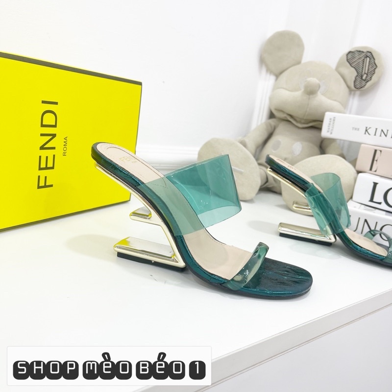 Guốc fd quai mica ngang gót cách điệu fullbox