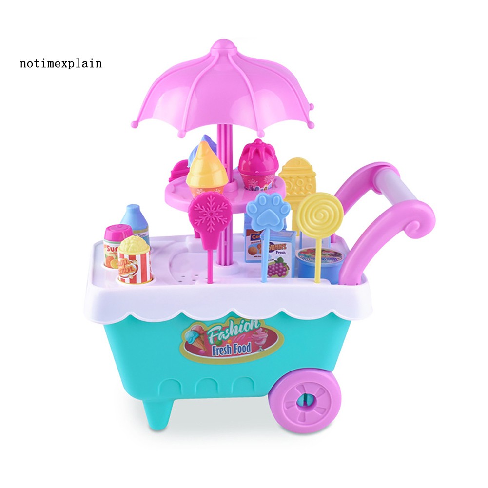 Đồ chơi xe đẩy kem bằng nhựa xinh xắn cho bé