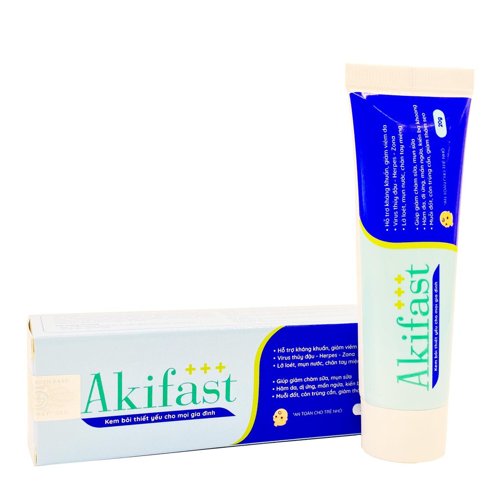 Kem bôi Akifast – Hỗ trợ kháng khuẩn, giảm viêm da, chống hăm da em bé, chăm sóc và bảo vệ vùng da hư tổn