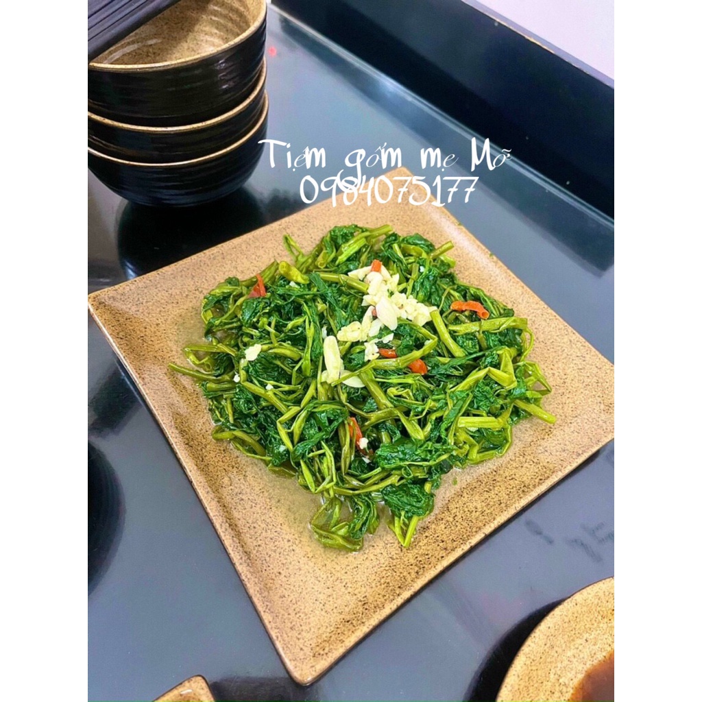 Đĩa sứ Khay sứ Dĩa decor thức ăn hình vuông gốm sứ Bát Tràng phong cách Nhật Bản men nâu gốm
