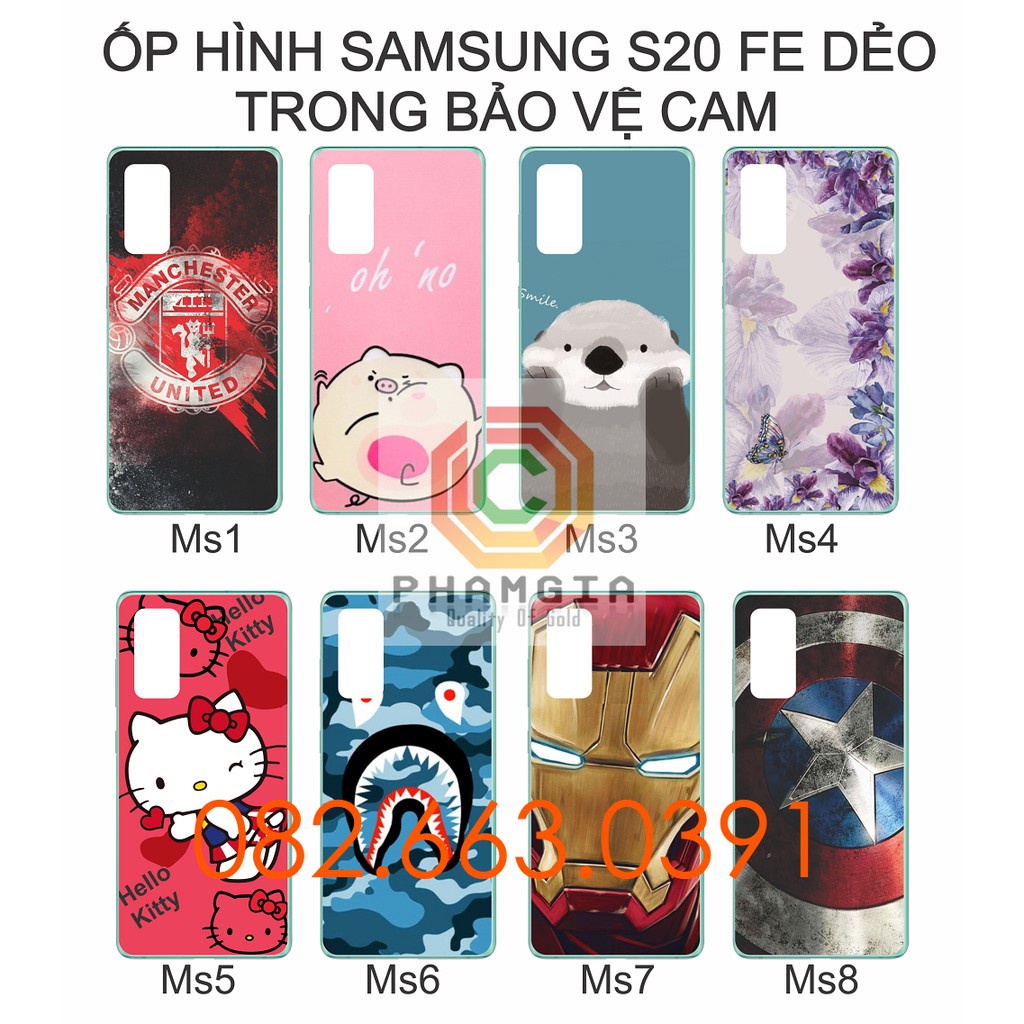Ốp lưng Samsung S20 FE dẻo trong in hình nhiều mẫu đẹp (p1)