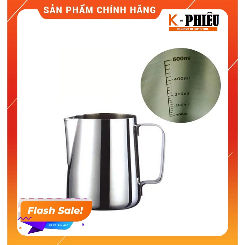 Milk pitcher – Ca đánh sữa inox 350 ml có vạch chia KP-IM006