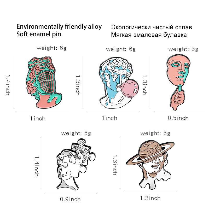 Ghim cài áo 5 kiểu dáng hoạt hình tùy chọn phong cách cá tính