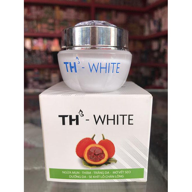 Kem ngừa mụn thâm trắng da mờ sẹo se khít lỗ chân lông TH White 12g-mẫu mới