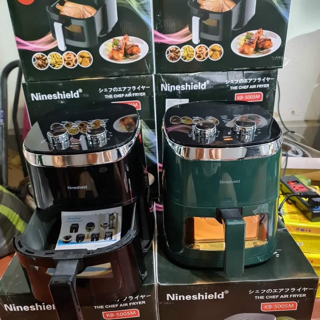 BẾP NƯỚNG/ NỒI NƯỚNG/ NỒI CHIÊN KHÔNG DẦU NINESHIELD 8 LÍT KB-5005M MẪU MỚI