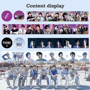 Cuộn Băng Keo Dán Trang Trí Sổ Tay Kpop BTS Kỷ Niệm 9 Năm