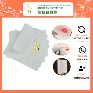 Da giả tập phun xăm, da giả trắng trơn không bột