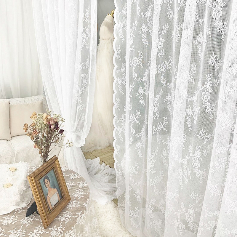 rèm cửa sổ Phối Ren Phong Cách Bắc Âu